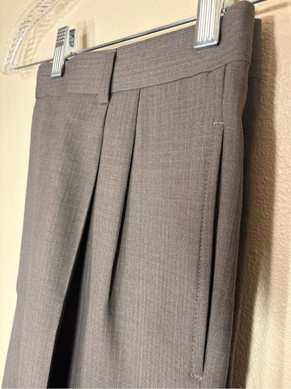 Joseph Abboud Brown Dress Pants with Contrast Trim - Picture 2 of 9